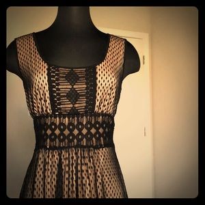 Black lace overlay dress